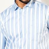 Shirt:Full Sleeve_Regular Fit_Stripe_349#1